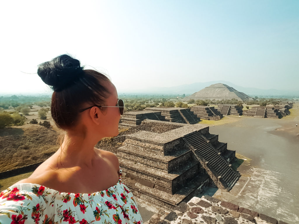 Zona arqueológica Teotihuacán, Mexico, view from the Pyramid of The Moon