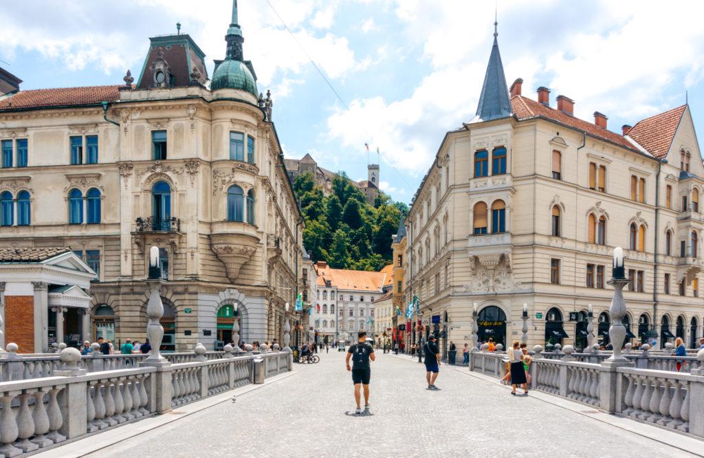 Triple Bridge in Ljubljana, Slovenia